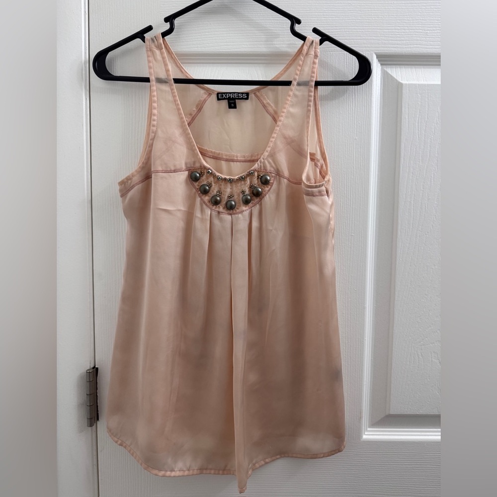 Express Women's Blush/Peach Embellished Camisole